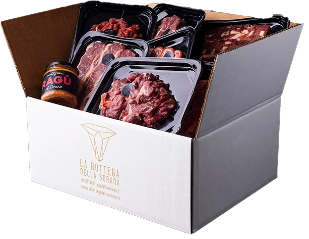 Box Assaggio aperta con i prodotti La Bottega della Sorana